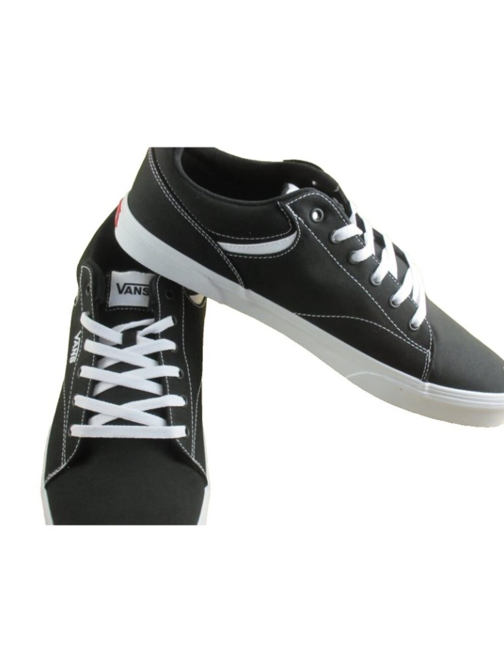 Vans Men's Seldan Canvas Black White Classic Lace Up Skate Shoes size 15 NEW - Picture 4 of 7